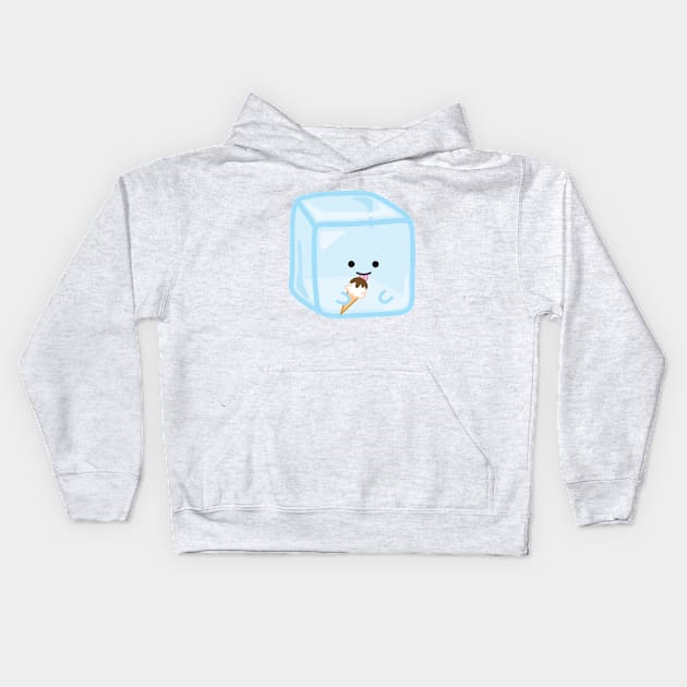 Have an Ice Day! (ice cream ice cube) | by queenie's cards Kids Hoodie by queenie's cards